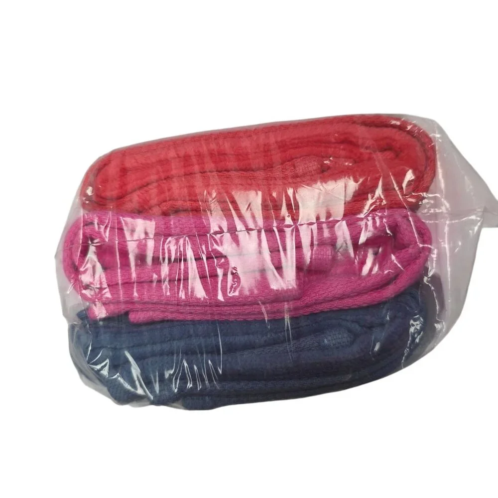 Georgiabags 100% Cotton Embroidered Hand Towels Set Of 3 NIP